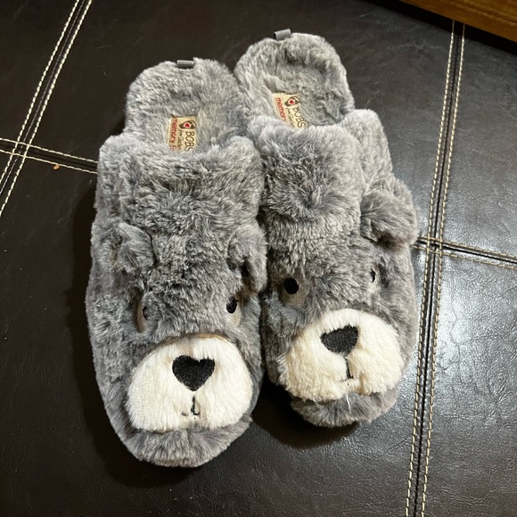 Skechers Shoes - Cute Bobs SKECHERS Memory Foam Dog Bear Animal Fur Clogs Slipper 9.5